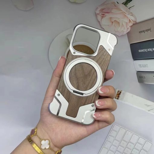 Metal Mecha Frameless Magnetic Bracket Phone Case