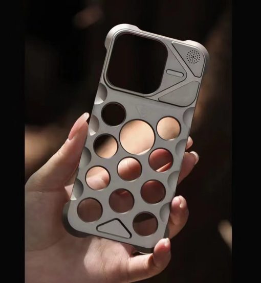 Metal Fragrance Hollow Dot Heat Dissipation Phone Case