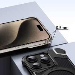 Magnetic Metal Carbon Fiber Rotating Bracket Phone Case