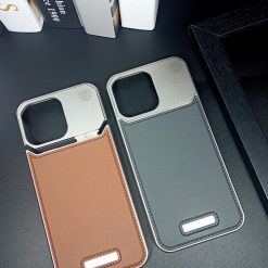 New leather metal aromatherapy phone case