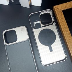 New leather metal aromatherapy phone case