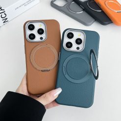 Rotating Stand Magnetic Leather Phone Case