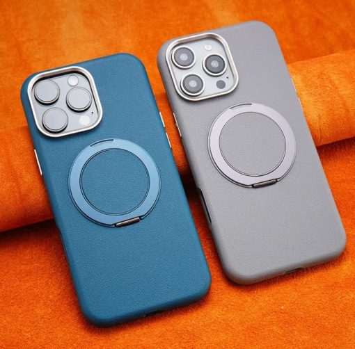 Rotating Stand Magnetic Leather Phone Case