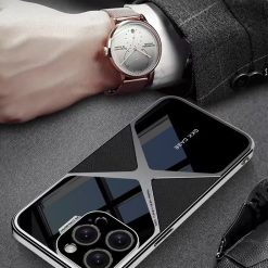 Advanced Electroplated Imitation Leather Magnetic Phone Case