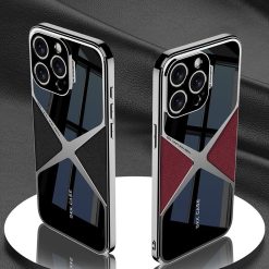 Advanced Electroplated Imitation Leather Magnetic Phone Case