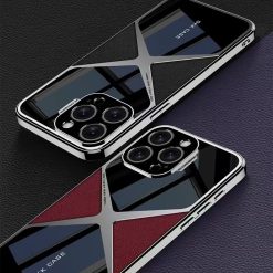 Advanced Electroplated Imitation Leather Magnetic Phone Case