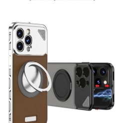 Metal Leather Buckle Magnetic Phone Case