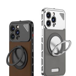 Metal Leather Buckle Magnetic Phone Case