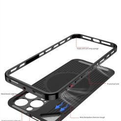 Metal Leather Buckle Magnetic Phone Case