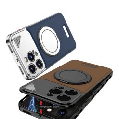 Metal Leather Buckle Magnetic Phone Case