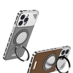 Metal Leather Buckle Magnetic Phone Case