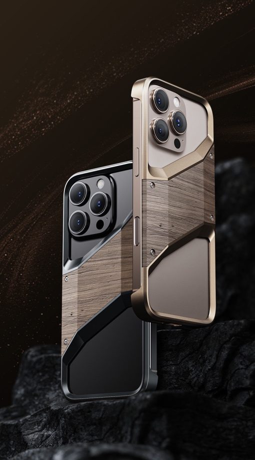 Original Wood Metal Heat Dissipation Phone Case