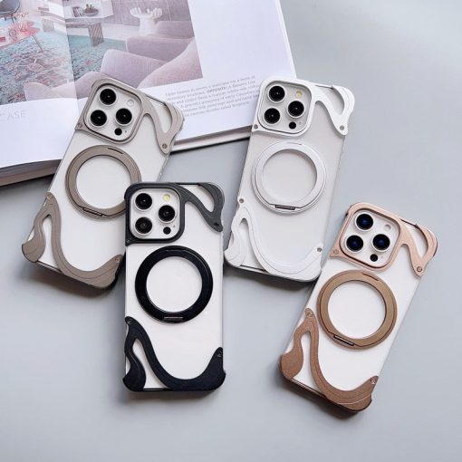 Dolphin Series Metal Bracket Magnetic Phone Case