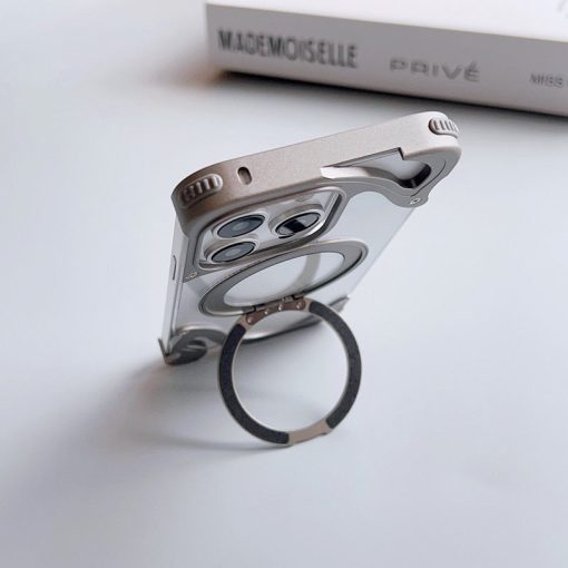 Dolphin Series Metal Bracket Magnetic Phone Case