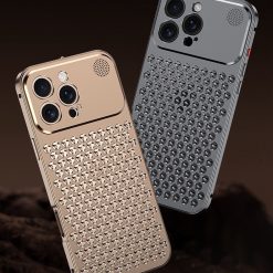 Metal Snap Lens Protection Aromatherapy Heat Dissipation Mobile Phone Case