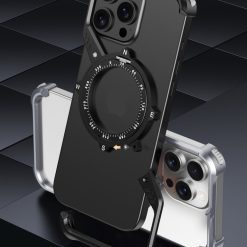 S-shaped Compass Rotating Magnetic Bracket Mobile Phone Case