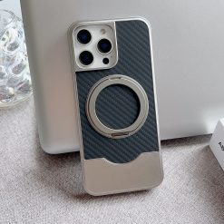 Metal Telescopic Buckle Bracket Magnetic Phone Case