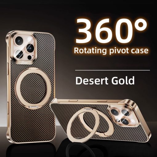 Kevlar Elegant Magnetic Rotating Bracket Phone Case