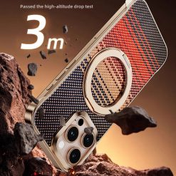 Kevlar Elegant Magnetic Rotating Bracket Phone Case