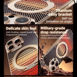 Kevlar Elegant Magnetic Rotating Bracket Phone Case
