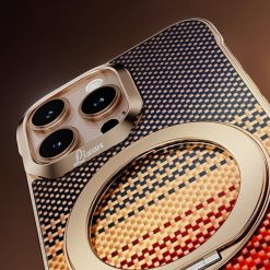 Kevlar Elegant Magnetic Rotating Bracket Phone Case