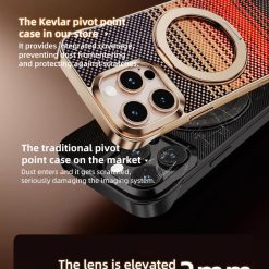 Kevlar Elegant Magnetic Rotating Bracket Phone Case