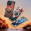 Kevlar Carbon Fiber Pattern Magnetic Bracket Phone Case