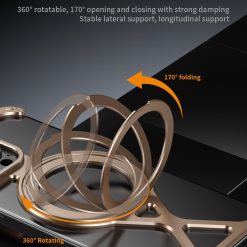 Personalized X-Line Styling Metal Magnetic Rotating Bracket Phone Case