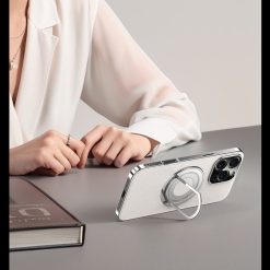 Hidden Bracket Magnetic Leather Pivot Case
