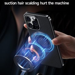 Hidden Bracket Magnetic Leather Pivot Case