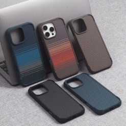 Kevlar Carbon Fiber Leather Anti-Fall Magnetic Phone Case