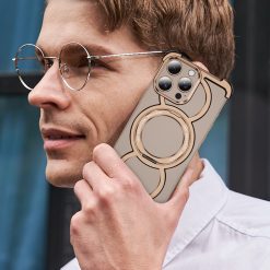 Audi Ring Metal Magnetic Rotating Bracket Phone Case