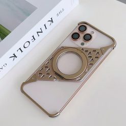 Innovative metal heat dissipation frameless rotating magnetic bracket mobile phone case