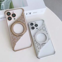 Innovative metal heat dissipation frameless rotating magnetic bracket mobile phone case