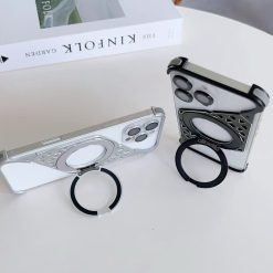 Innovative metal heat dissipation frameless rotating magnetic bracket mobile phone case