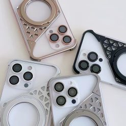 Innovative metal heat dissipation frameless rotating magnetic bracket mobile phone case