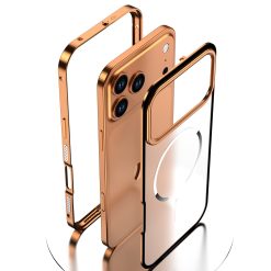 New Design Frosted Back Metal Frame Magnetic Anti-Fall Phone Case
