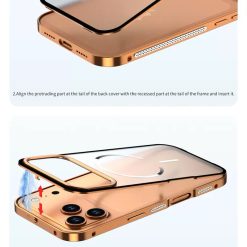 New Design Frosted Back Metal Frame Magnetic Anti-Fall Phone Case