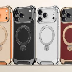 Brand New Plain Leather Borderless Magnetic Bracket Mobile Phone Case
