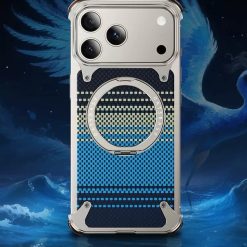 Kevlar Carbon Fiber Pattern Magnetic Bracket Phone Case
