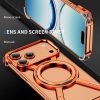 New Skeleton Metal Rotating Bracket Magnetic Phone Case