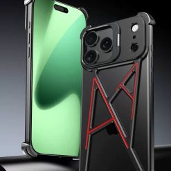 Innovative A-shaped Metal Lens Holder Phone Case