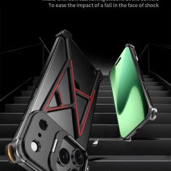 Innovative A-shaped Metal Lens Holder Phone Case