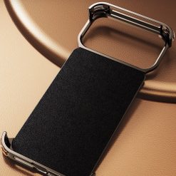 Luxury Genuine Leather Frameless Rotating Stand Phone Case