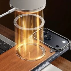Designed Magnetic Walnut Metal Phone Case