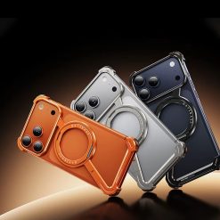 Creative Z-shaped Metal Rotating Stand Magnetic Phone Case