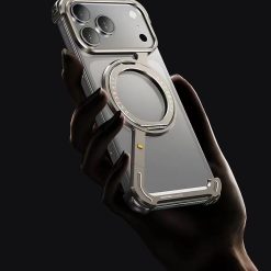 Creative Z-shaped Metal Rotating Stand Magnetic Phone Case