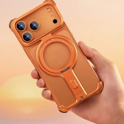 ¦Ð-shaped Metal Magnetic Mobile Phone Case