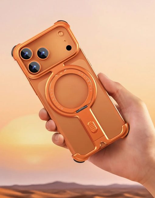 ¦Ð-shaped Metal Magnetic Mobile Phone Case