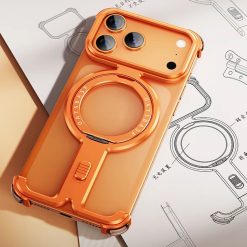 ¦Ð-shaped Metal Magnetic Mobile Phone Case